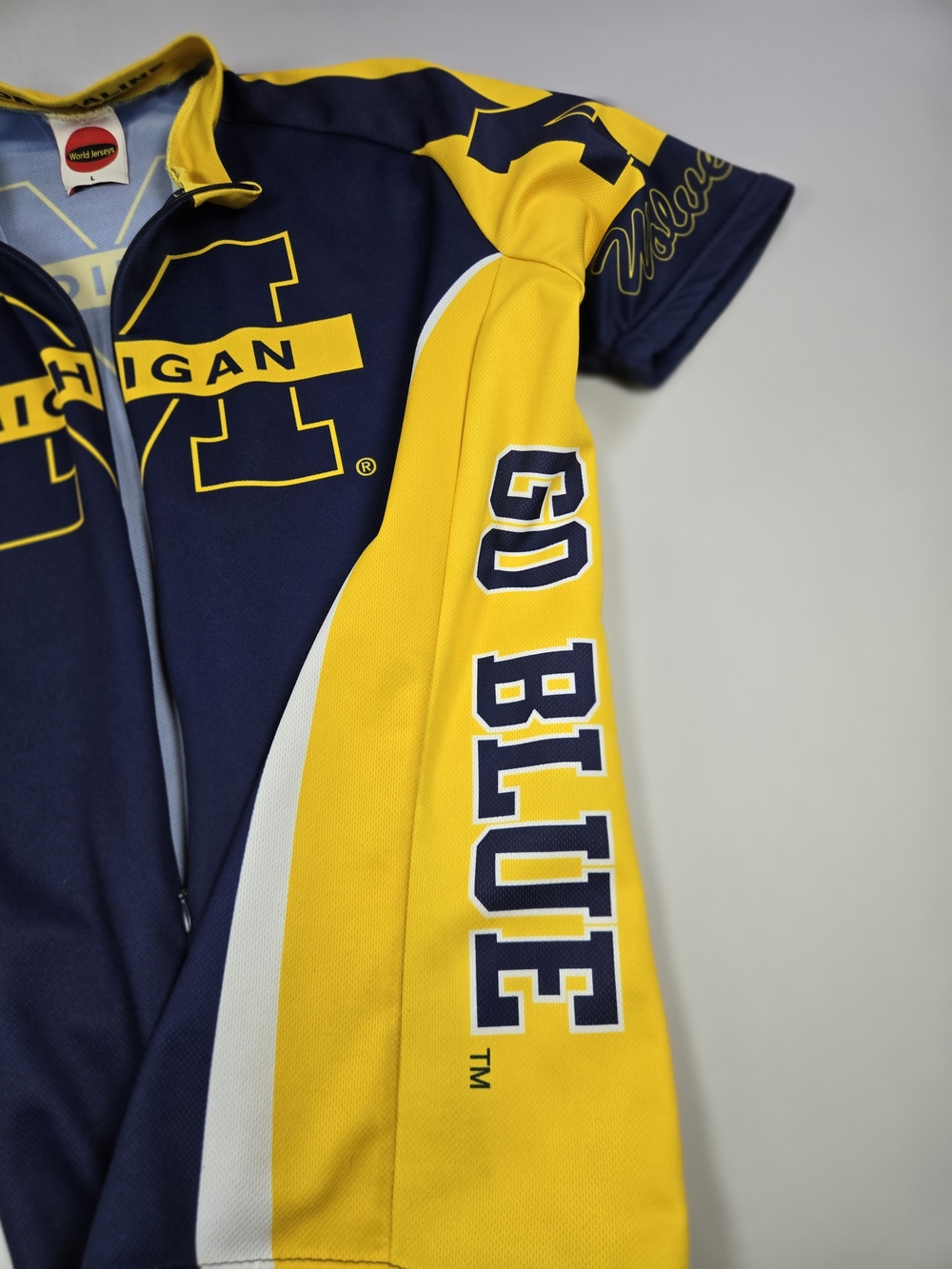 Vintage Michigan Wolverines Cycling Jersey Adrenaline Promotions Size Large - Picture 4 of 12